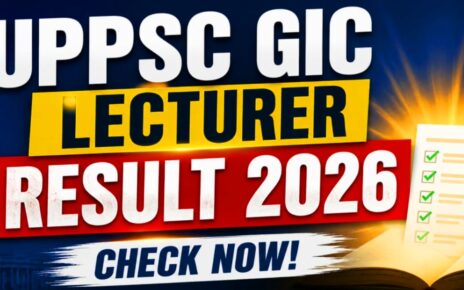 UP GIC Lecturer Result 2026